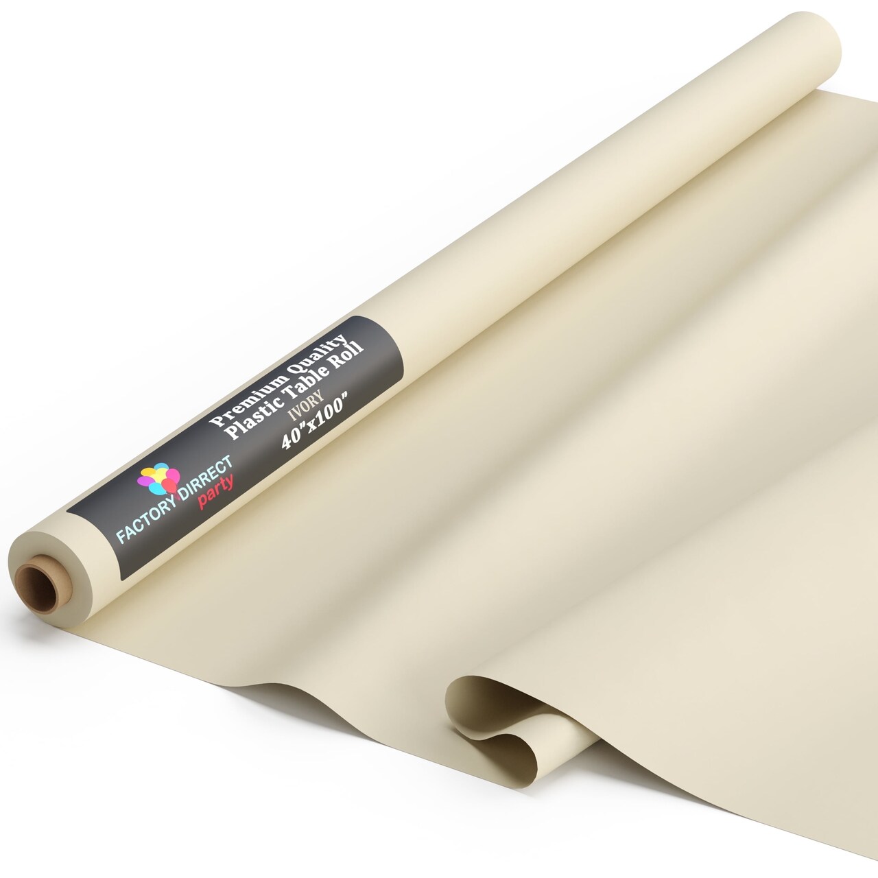 Exquisite Plastic Table Cover Roll – 40" x 100' Disposable Tablecloth Roll – Premium Thick 0.5 MIL Plastic Banquet Roll – Party Table Cover Roll for Events & Catering